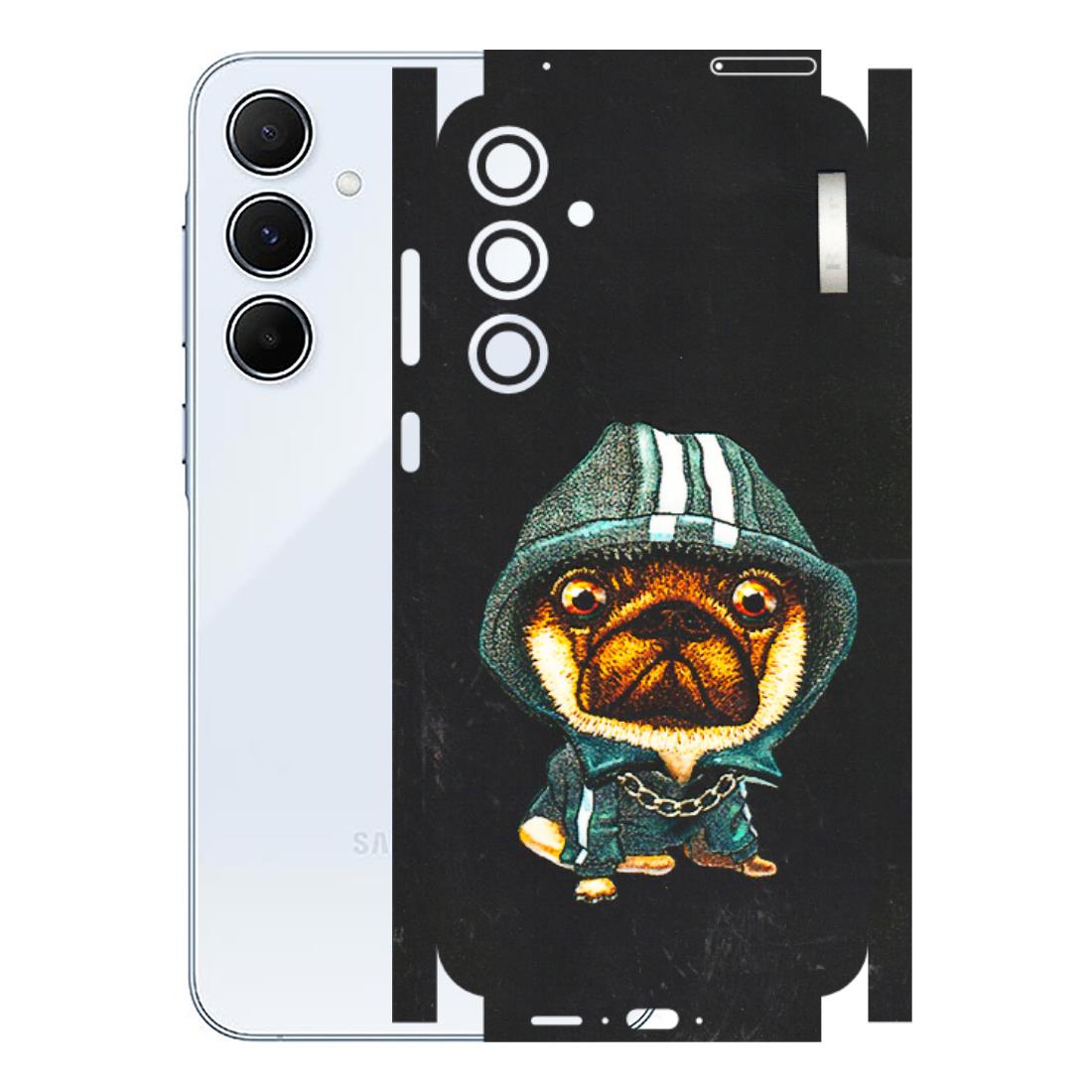 Samsung A/S Series Phone Skins (All Models) - Puppy N Hoodie - 3D Embossed Finish (L-90) Samsung Galaxy A55 (5G)