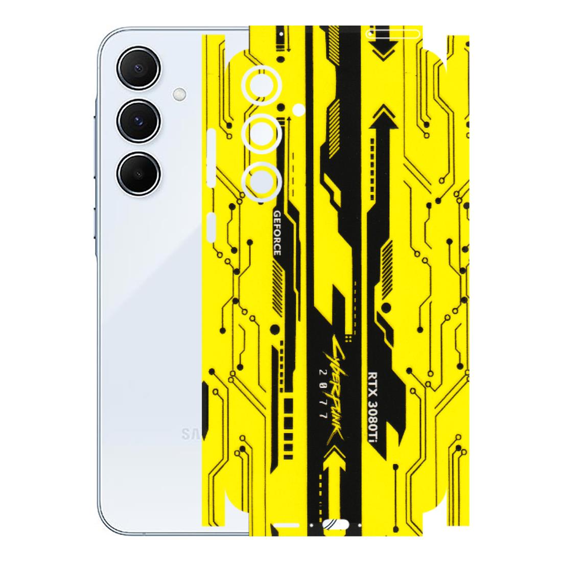 Samsung A/S Series Phone Skins (All Models) - Yellow Cyberpunk - 3D Embossed Finish (L-93) Samsung Galaxy A55 (5G)