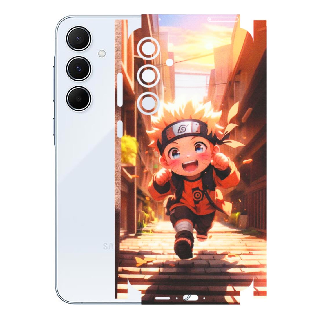 Samsung A/S Series Phone Skins (All Models) - Naruto Cute Toon Running - Matte Finish (M-04) Samsung Galaxy A55 (5G)