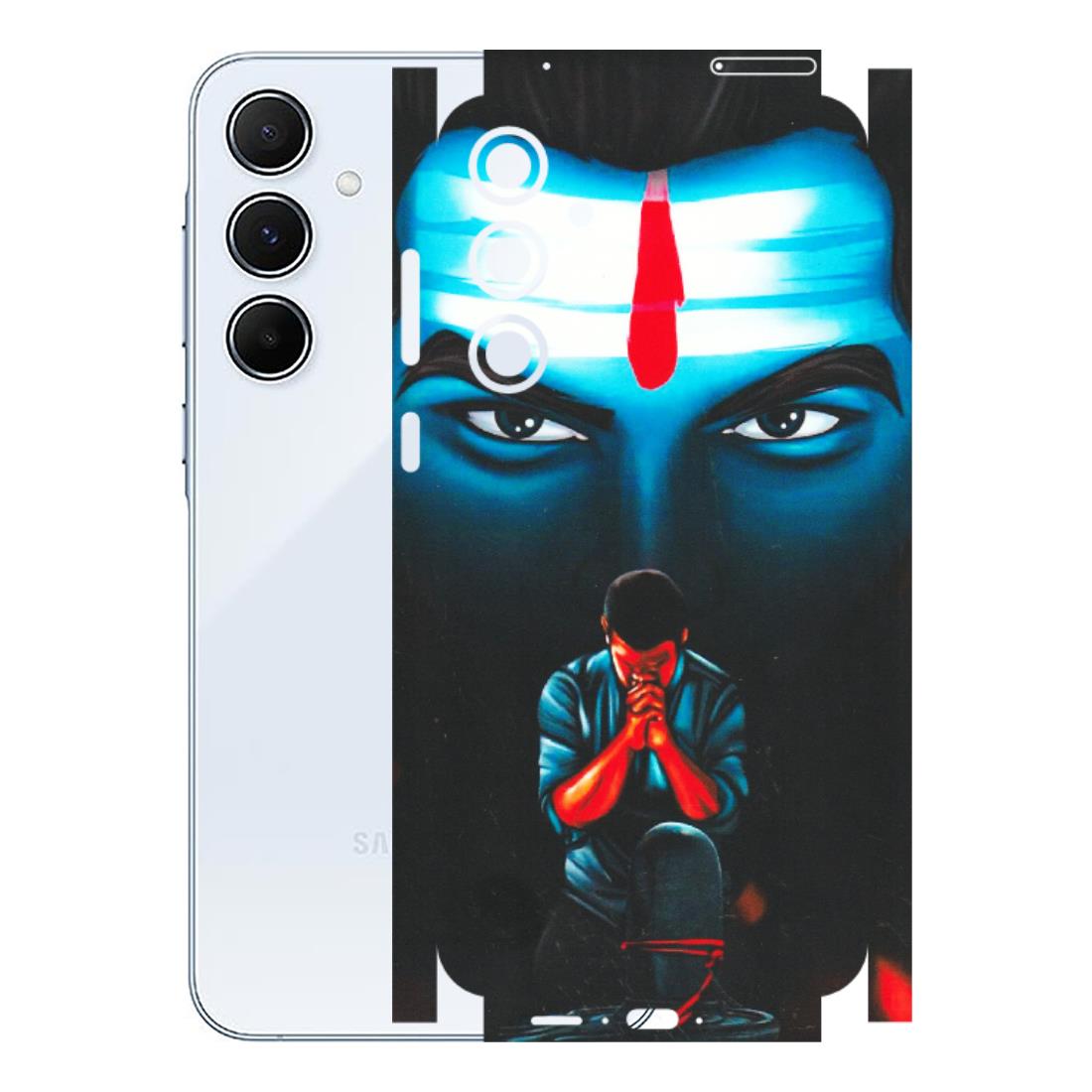 Samsung A/S Series Phone Skins (All Models) - Mahakal Bhakt - Matte Finish (M-112) Samsung Galaxy A55 (5G)
