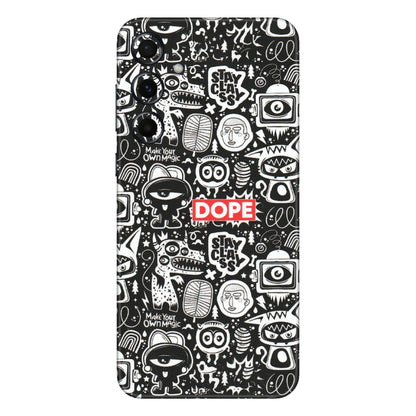 Samsung A/S Series Phone Skins (All Models) - Dope Stay Classy Black Doodles - Matte Finish (M-126) Samsung Galaxy A55 (5G)