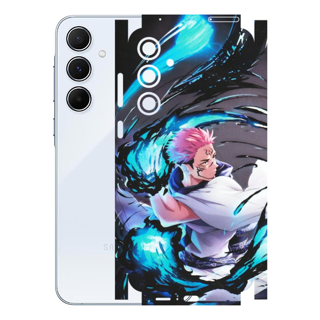 Samsung A/S Series Phone Skins (All Models) - New Jujutsu Kaisen Grey Blue Anime - Matte Finish (M-127) Samsung Galaxy A55 (5G)