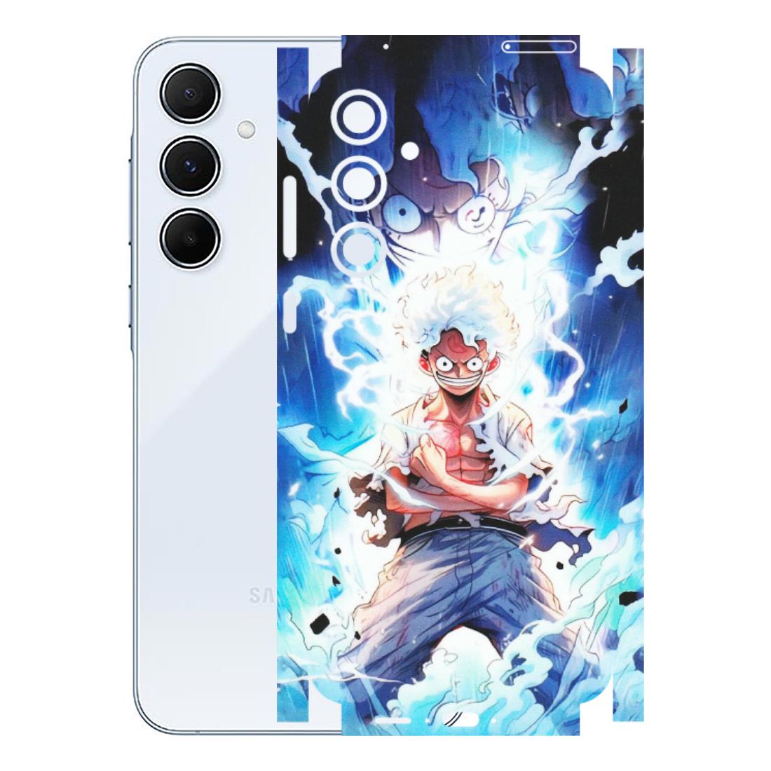 Samsung A/S Series Phone Skins (All Models) - Blue Thunder Luffy Anime - Matte Finish (M-132) Samsung Galaxy A55 (5G)