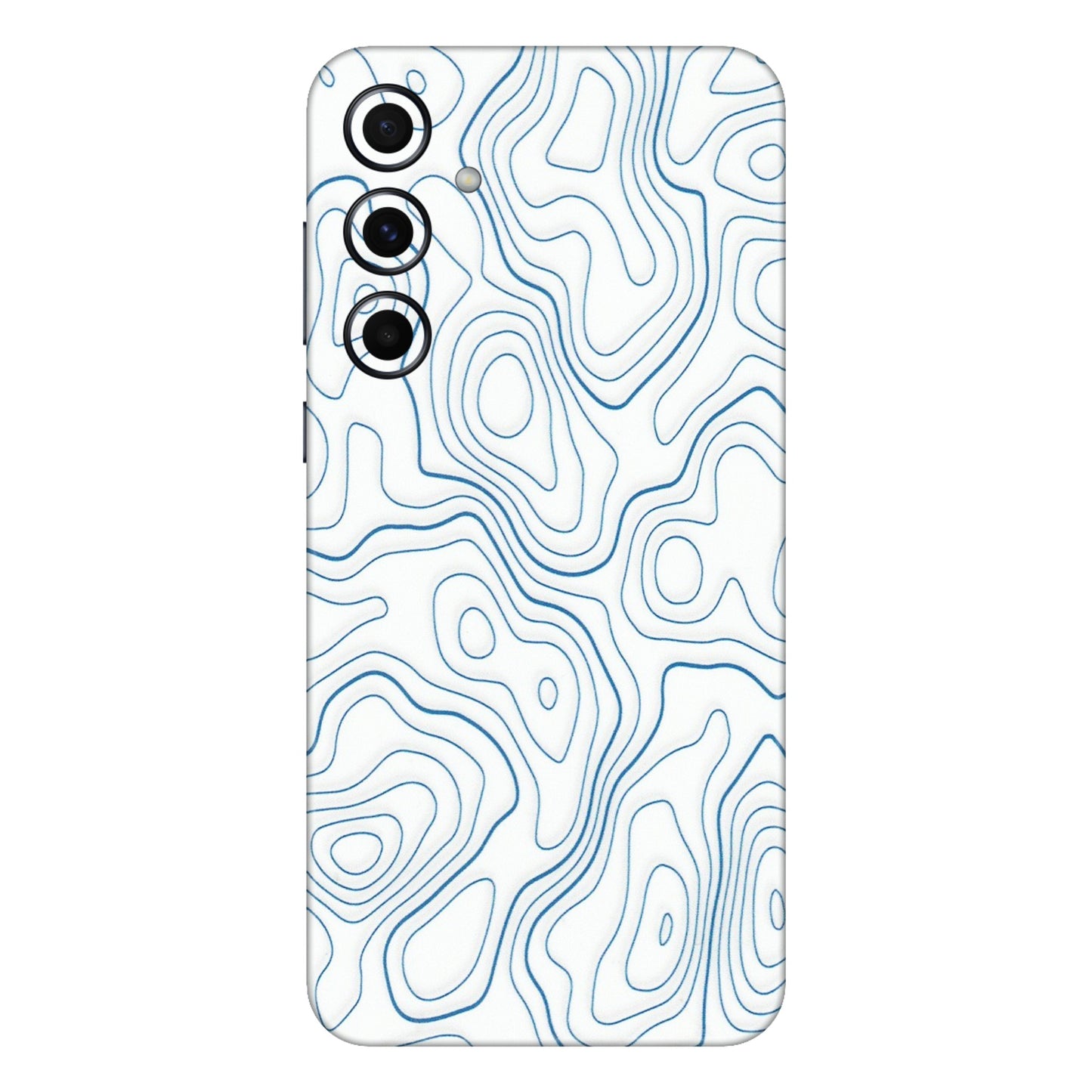 Samsung A/S Series Phone Skins (All Models) - Blue And White Swirls - Matte Finish (M-139) Samsung Galaxy A55 (5G)