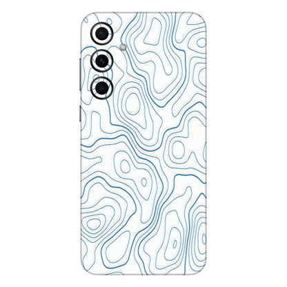 Samsung A/S Series Phone Skins (All Models) - Blue And White Swirls - Matte Finish (M-139) Samsung Galaxy A55 (5G)