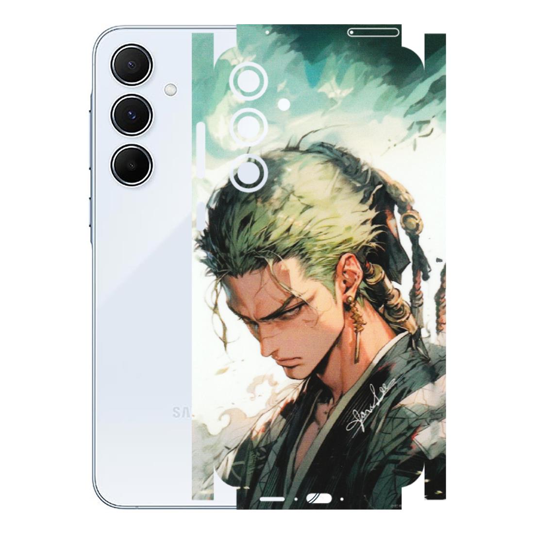 Samsung A/S Series Phone Skins (All Models) - New Roronoa Zoro One Picece Anime - Matte Finish (M-140) Samsung Galaxy A55 (5G)