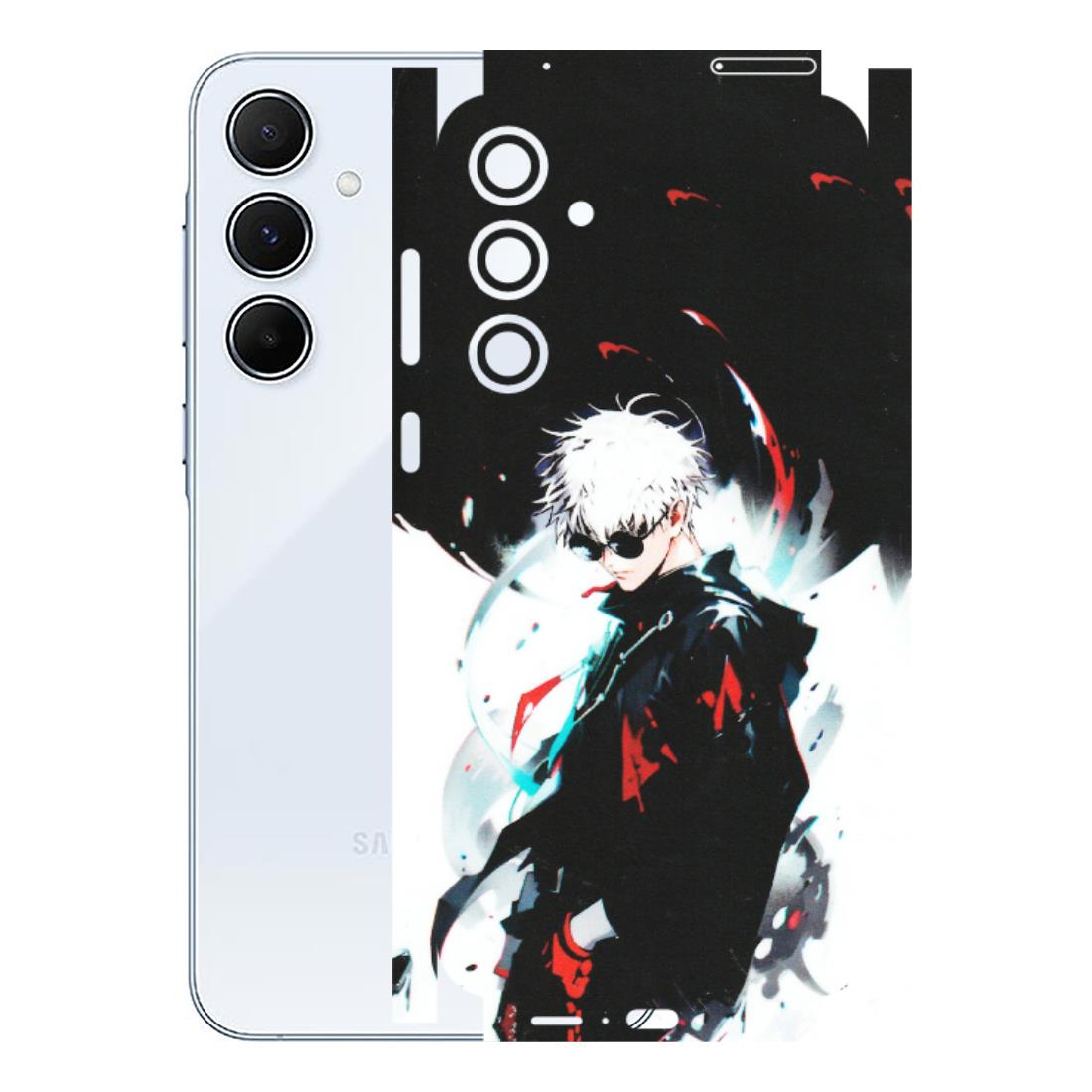 Samsung A/S Series Phone Skins (All Models) - Gojo Powerful Charater Kaisen Anime - Matte Finish (M-144) Samsung Galaxy A55 (5G)