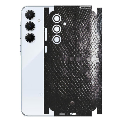 Samsung A/S Series Phone Skins (All Models) - Black Snack Leather - Matte Finish (M-147) Samsung Galaxy A55 (5G)