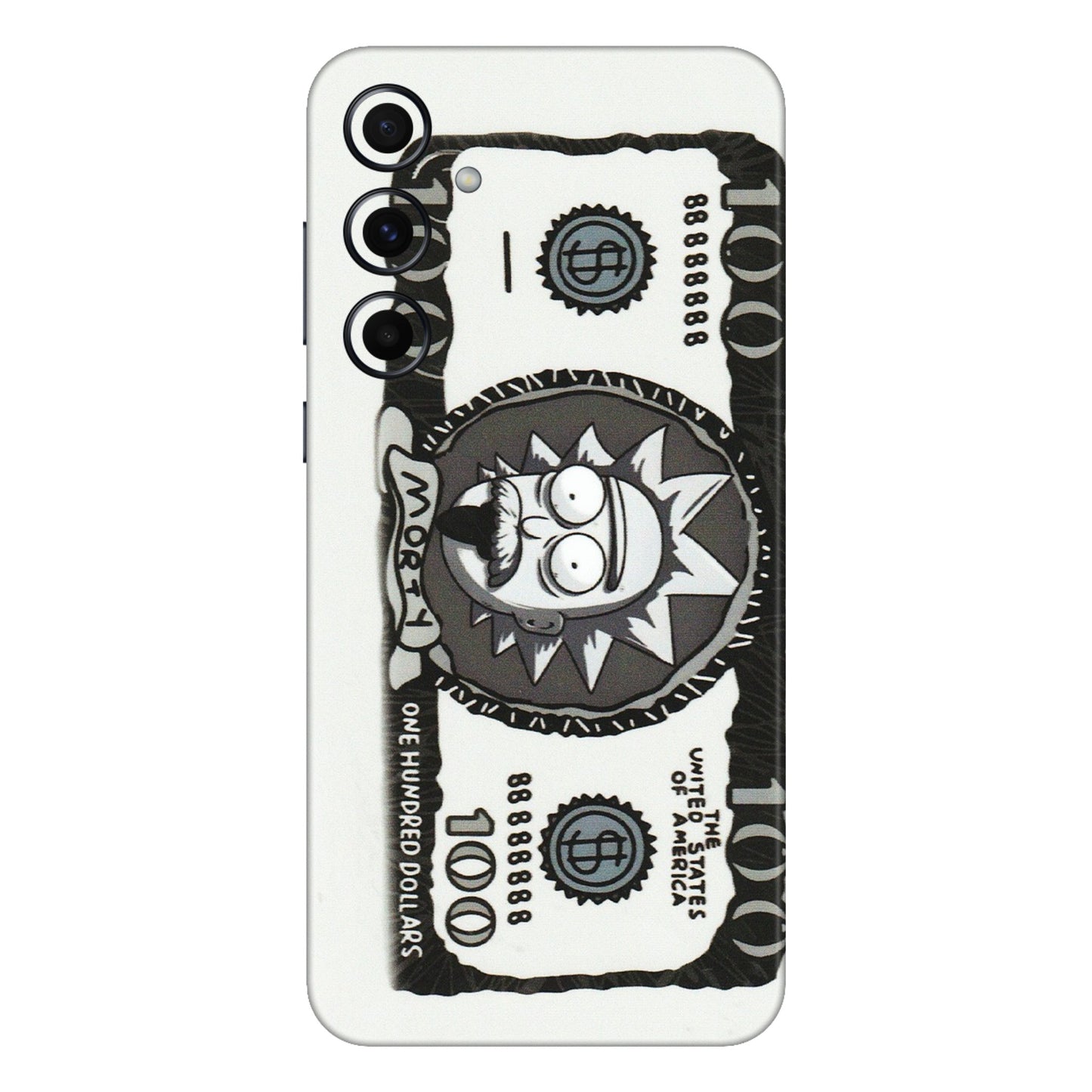 Samsung A/S Series Phone Skins (All Models) - Rick And Morty Hundred Dollar Anime - Matte Finish (M-161) Samsung Galaxy A55 (5G)