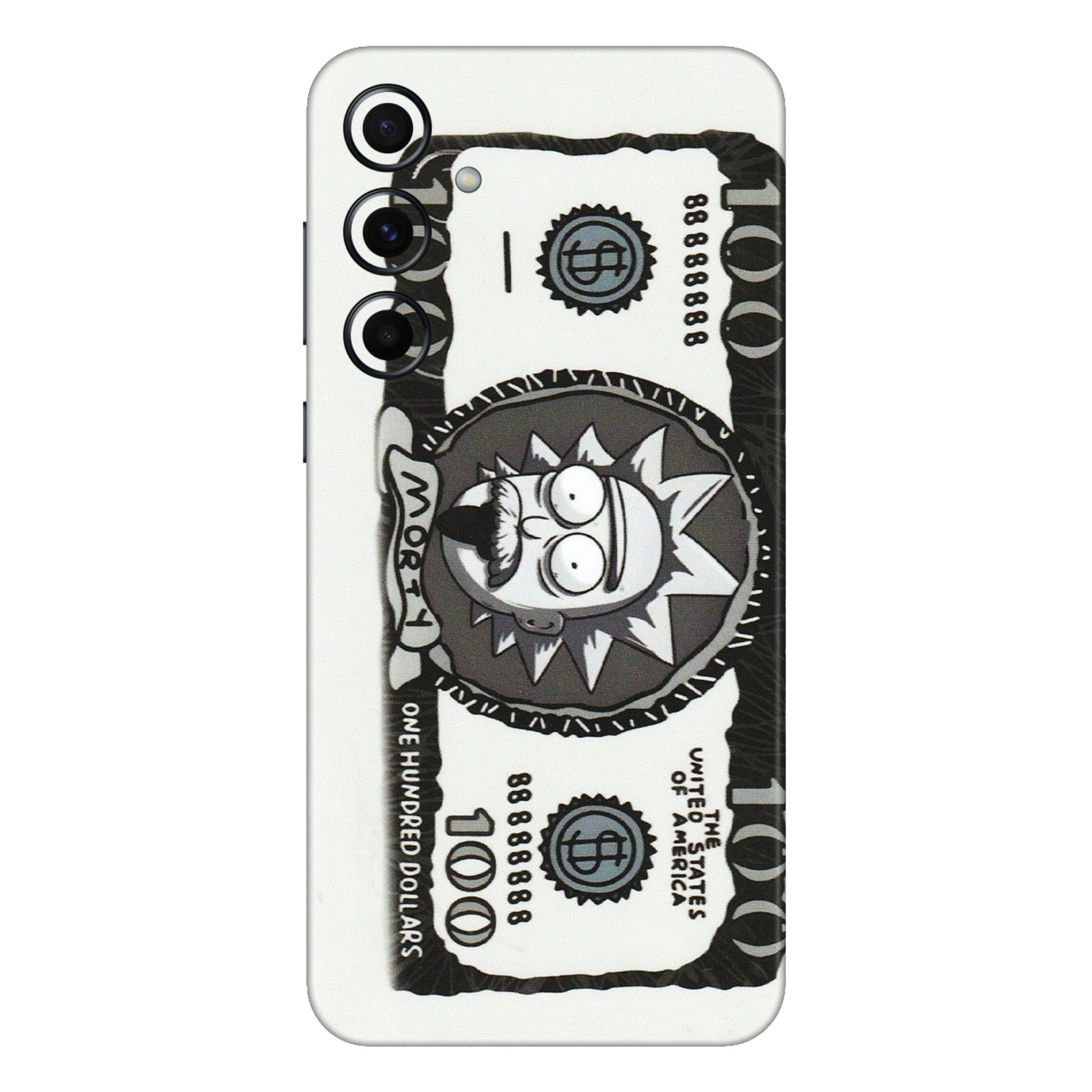 Samsung A/S Series Phone Skins (All Models) - Rick And Morty Hundred Dollar Anime - Matte Finish (M-161) Samsung Galaxy A55 (5G)