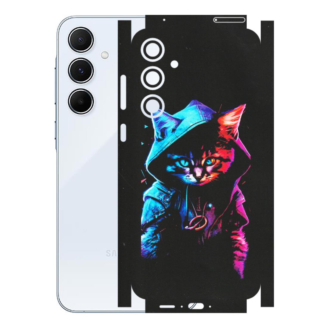Samsung A/S Series Phone Skins (All Models) - Cyberpunk Cat - Matte Finish (M-45) Samsung Galaxy A55 (5G)