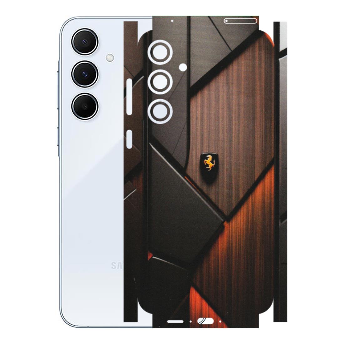 Samsung A/S Series Phone Skins (All Models) - Lambo Beauty Wood Pattern Sober - Matte Finish (M-51) Samsung Galaxy A55 (5G)