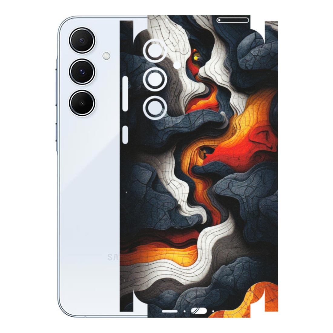 Samsung A/S Series Phone Skins (All Models) - Abstract Volcanic Layers - Matte Finish (M-52) Samsung Galaxy A55 (5G)