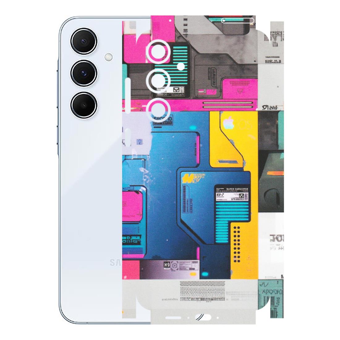 Samsung A/S Series Phone Skins (All Models) - Colourfull Motherboard Internals - Matte Finish (M-55) Samsung Galaxy A55 (5G)