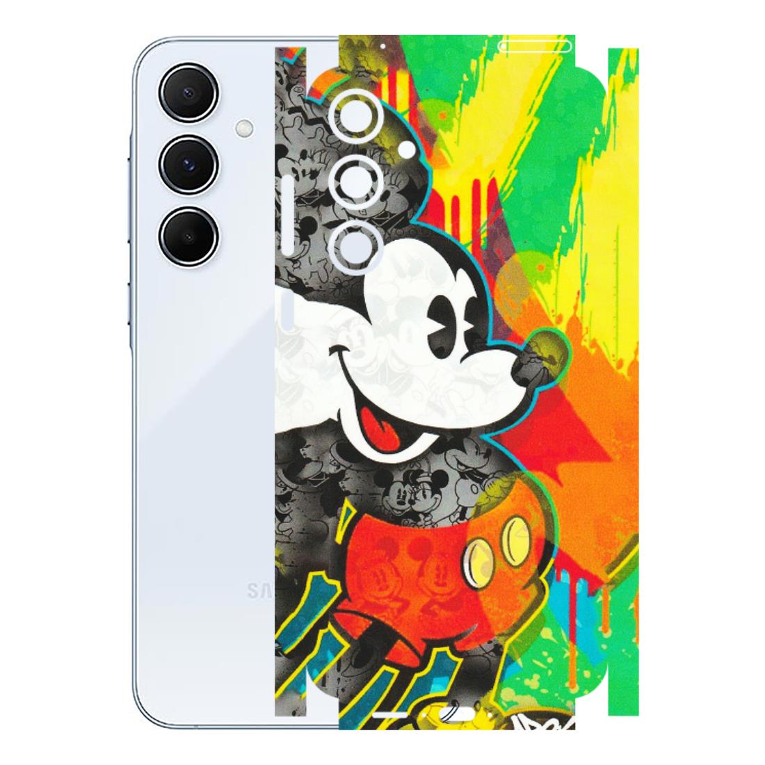 Samsung A/S Series Phone Skins (All Models) - Multiple Mickey With Colourful Texture - Matte Finish (M-84) Samsung Galaxy A55 (5G)