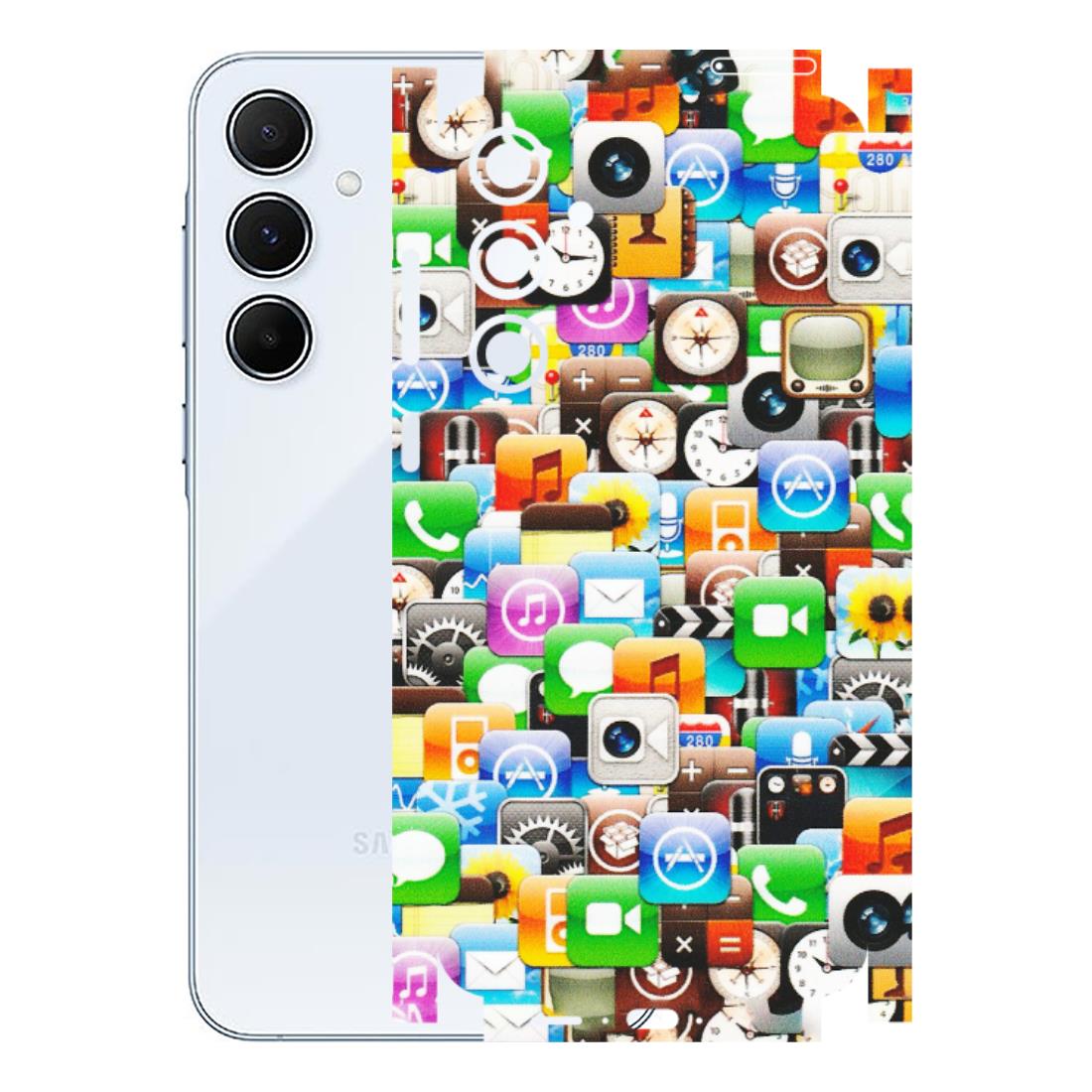 Samsung A/S Series Phone Skins (All Models) - All Apple Icons - Matte Finish (M-93) Samsung Galaxy A55 (5G)