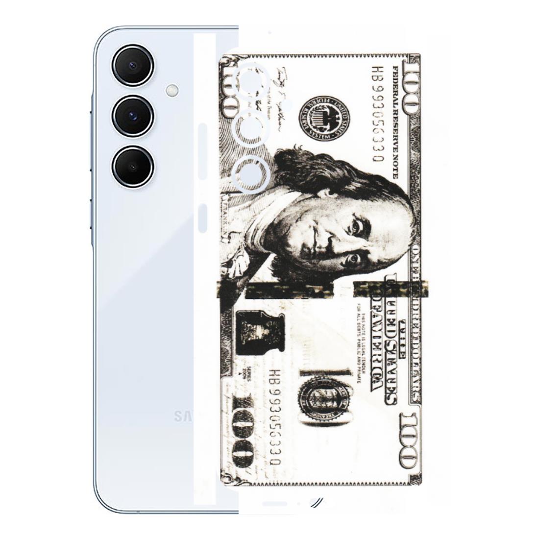 Samsung A/S Series Phone Skins (All Models) - 100 Dollar Currency - Transparent Finish (T-01) Samsung Galaxy A55 (5G)