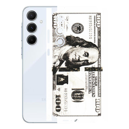 Samsung A/S Series Phone Skins (All Models) - 100 Dollar Currency - Transparent Finish (T-01) Samsung Galaxy A55 (5G)