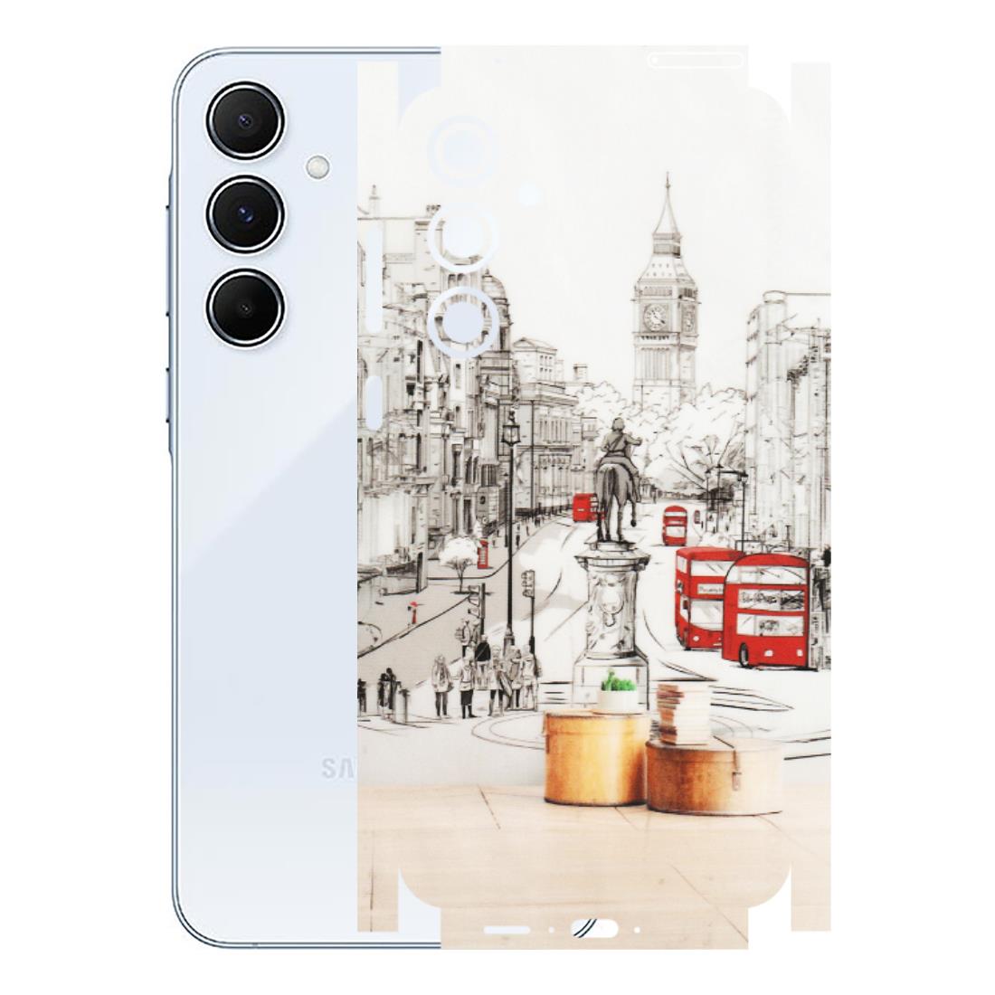 Samsung A/S Series Phone Skins (All Models) - London Street - Transparent Finish (T-02) Samsung Galaxy A55 (5G)