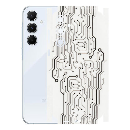 Samsung A/S Series Phone Skins (All Models) - Tech Circuits - Transparent Finish (T-03) Samsung Galaxy A55 (5G)