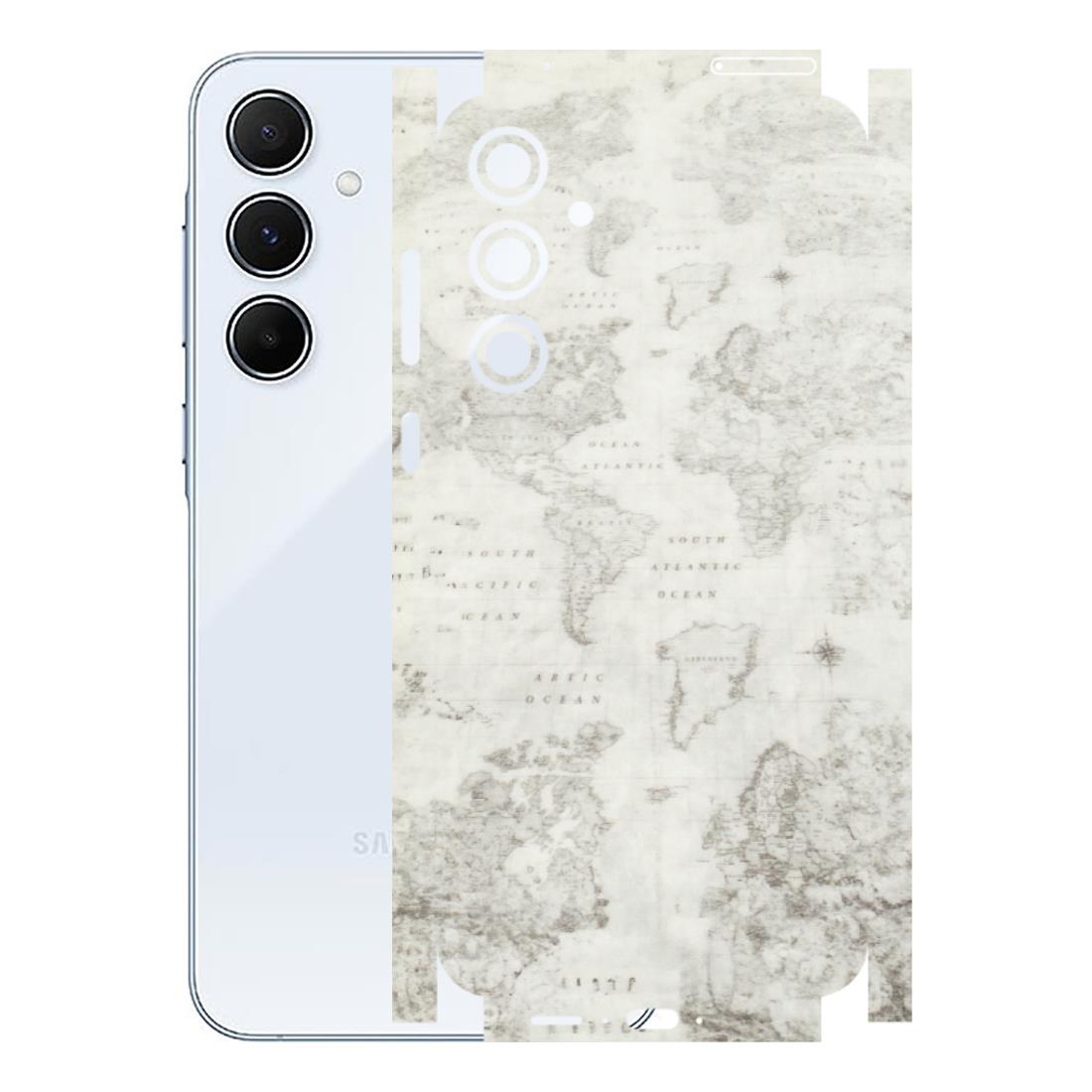 Samsung A/S Series Phone Skins (All Models) - World Travel Map - Transparent Finish (T-04) Samsung Galaxy A55 (5G)