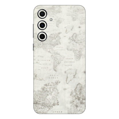 Samsung A/S Series Phone Skins (All Models) - World Travel Map - Transparent Finish (T-04) Samsung Galaxy A55 (5G)