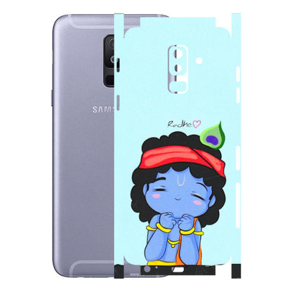 Samsung A/S Series Phone Skins (All Models) - Radhe Radhe Cute Toon - 3D Embossed Finish (L-05) Samsung Galaxy A6 Plus 2018