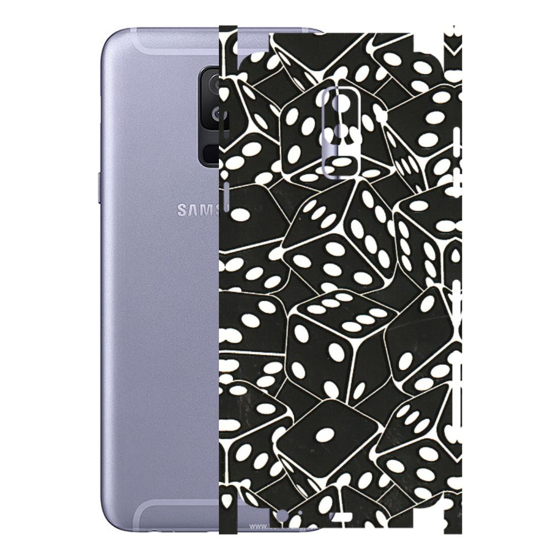 Samsung A/S Series Phone Skins (All Models) - Big Black Dices - 3D Embossed Finish (L-106) Samsung Galaxy A6 Plus 2018