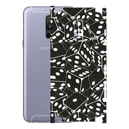 Samsung A/S Series Phone Skins (All Models) - Big Black Dices - 3D Embossed Finish (L-106) Samsung Galaxy A6 Plus 2018