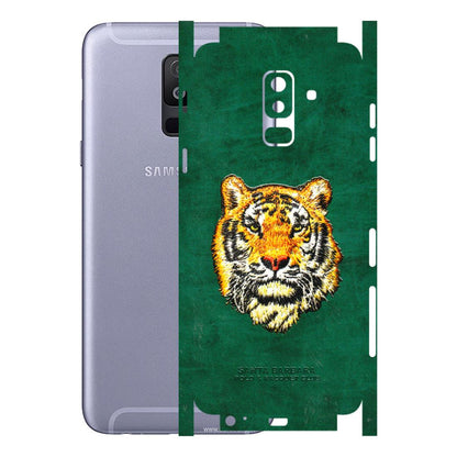 Samsung A/S Series Phone Skins (All Models) - Leather Feel Tiger - 3D Embossed Finish (L-111) Samsung Galaxy A6 Plus 2018