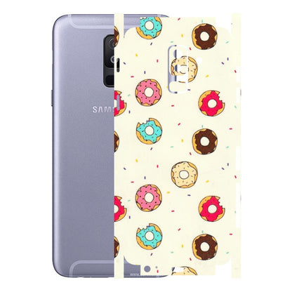 Samsung A/S Series Phone Skins (All Models) - Mini Donuts Doodle Art - 3D Embossed Finish (L-122) Samsung Galaxy A6 Plus 2018