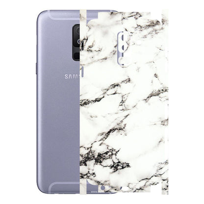 Samsung A/S Series Phone Skins (All Models) - Black and White Marble Texture - 3D Embossed Finish (L-124) Samsung Galaxy A6 Plus 2018