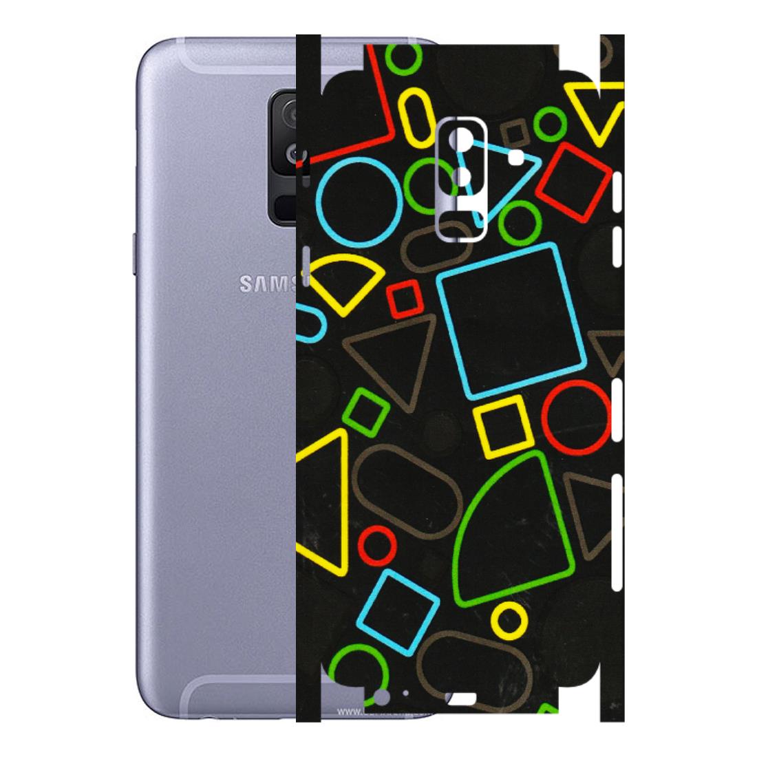 Samsung A/S Series Phone Skins (All Models) - Black Shapes - 3D Embossed Finish (L-131) Samsung Galaxy A6 Plus 2018