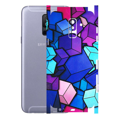 Samsung A/S Series Phone Skins (All Models) - Cube Doodle - 3D Embossed Finish (L-141) Samsung Galaxy A6 Plus 2018