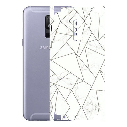 Samsung A/S Series Phone Skins (All Models) - Luxury White Marble Effect - 3D Embossed Finish (L-168) Samsung Galaxy A6 Plus 2018