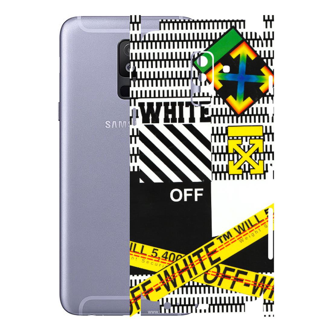 Samsung A/S Series Phone Skins (All Models) - White Off Abstract - 3D Embossed Finish (L-172) Samsung Galaxy A6 Plus 2018