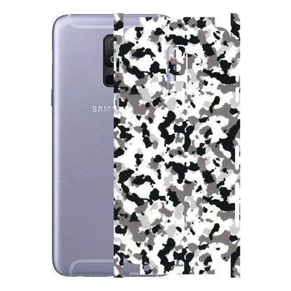 Samsung A/S Series Phone Skins (All Models) - White Black Camouflage - 3D Embossed Finish (L-18) Samsung Galaxy A6 Plus 2018