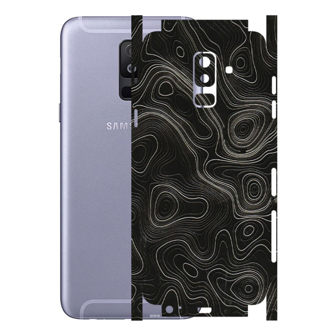 Samsung A/S Series Phone Skins (All Models) - Black Swirl - 3D Embossed Finish (L-196) Samsung Galaxy A6 Plus 2018
