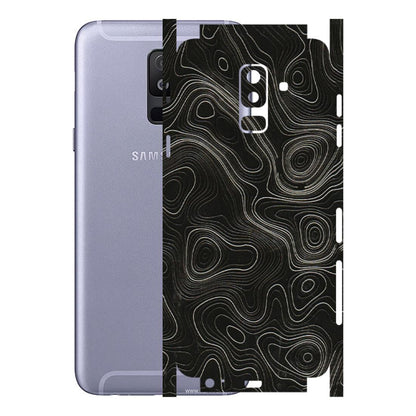 Samsung A/S Series Phone Skins (All Models) - Black Swirl - 3D Embossed Finish (L-196) Samsung Galaxy A6 Plus 2018