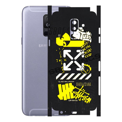 Samsung A/S Series Phone Skins (All Models) - Anti Social Graffiti - 3D Embossed Finish (L-198) Samsung Galaxy A6 Plus 2018
