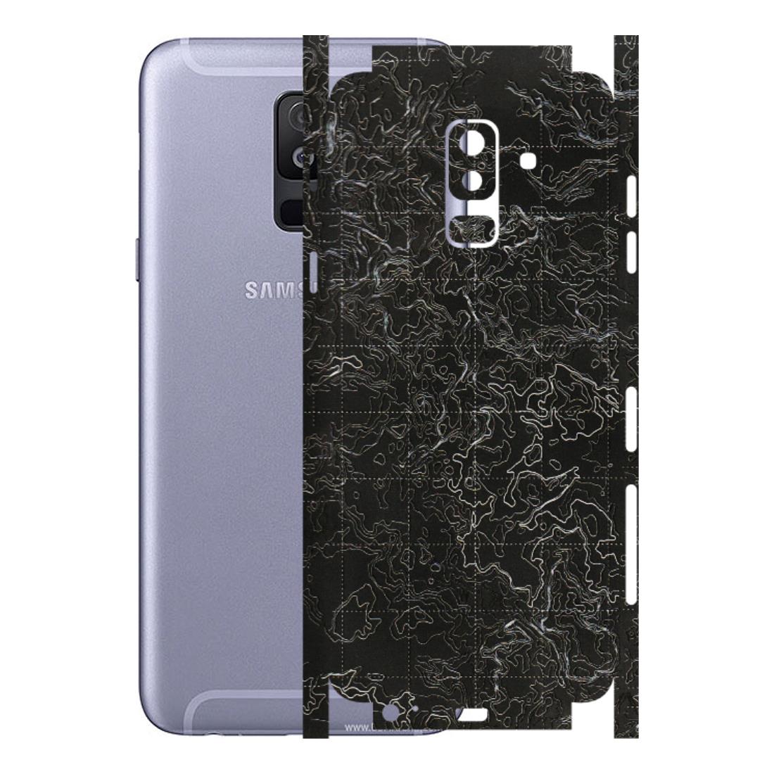 Samsung A/S Series Phone Skins (All Models) - Black map Texture - 3D Embossed Finish (L-201) Samsung Galaxy A6 Plus 2018