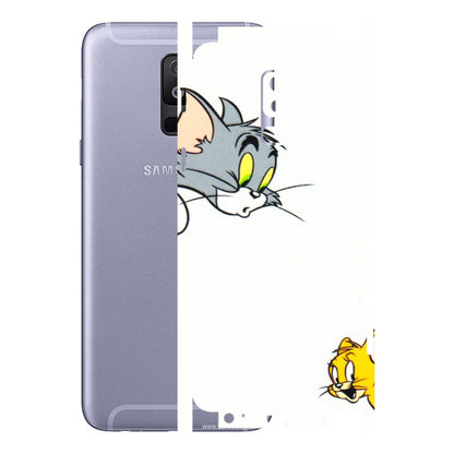 Samsung A/S Series Phone Skins (All Models) - Cute Tom And Jerry - 3D Embossed Finish (L-220) Samsung Galaxy A6 Plus 2018