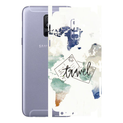 Samsung A/S Series Phone Skins (All Models) - Travel The World - 3D Embossed Finish (L-232) Samsung Galaxy A6 Plus 2018