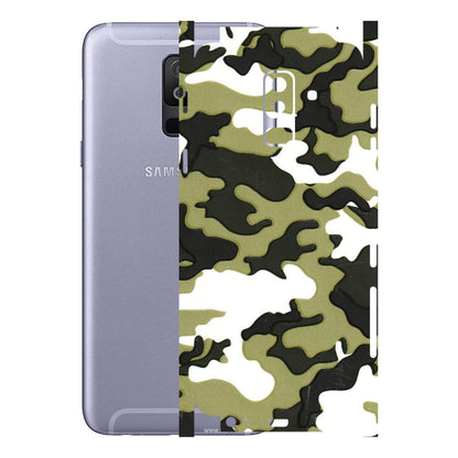 Samsung A/S Series Phone Skins (All Models) - Camouflages White And Green - 3D Embossed Finish (L-243) Samsung Galaxy A6 Plus 2018
