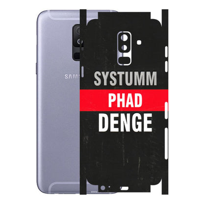 Samsung A/S Series Phone Skins (All Models) - Systumm Phad Denge - 3D Embossed Finish (L-278) Samsung Galaxy A6 Plus 2018