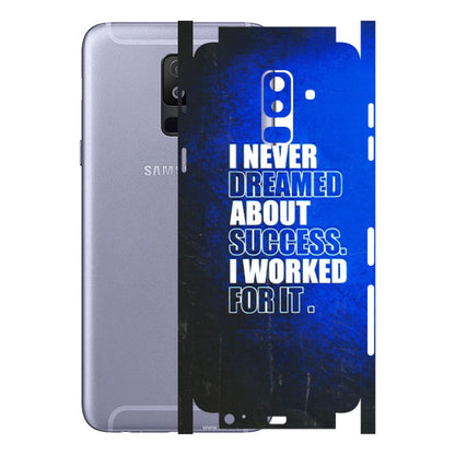 Samsung A/S Series Phone Skins (All Models) - I Never Dreamed About Success - 3D Embossed Finish (L-283) Samsung Galaxy A6 Plus 2018