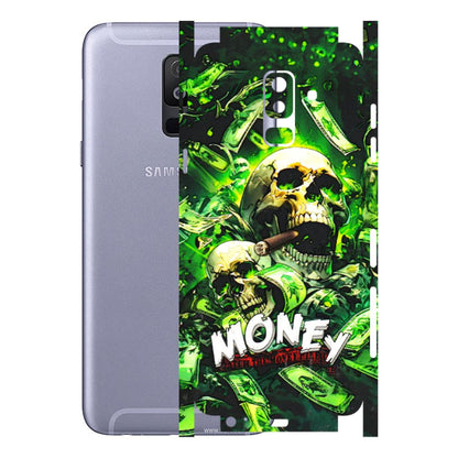 Samsung A/S Series Phone Skins (All Models) - Skull Money - 3D Embossed Finish (L-303) Samsung Galaxy A6 Plus 2018
