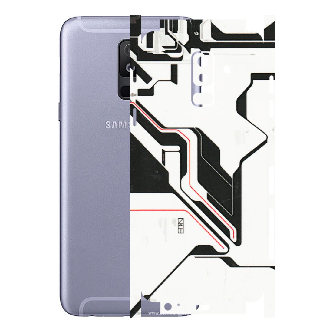 Samsung A/S Series Phone Skins (All Models) - White Techy Logo - 3D Embossed Finish (L-312) Samsung Galaxy A6 Plus 2018