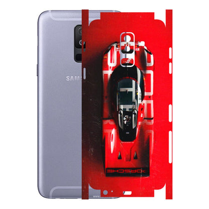 Samsung A/S Series Phone Skins (All Models) - Red Porsche Car Logo - 3D Embossed Finish (L-315) Samsung Galaxy A6 Plus 2018