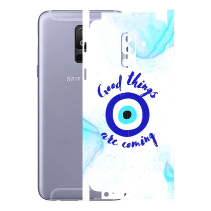 Samsung A/S Series Phone Skins (All Models) - Evil Eye Good Things Are Coming - 3D Embossed Finish (L-322) Samsung Galaxy A6 Plus 2018